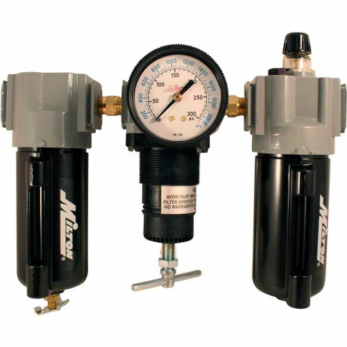 Milton 1102M Deluxe Filter/Regulator/Lubricator Metal Bowl 1/2" NPT 250 PSI 40 Micron - Image 2