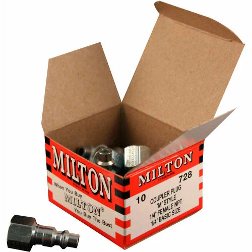 Milton 728 M Style Industrial Plug 1/4" FNPT 10 Pack - Image 4