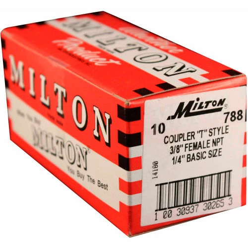Milton 788 T Style Automotive Coupler 3/8" FNPT 10 Pack - Image 3