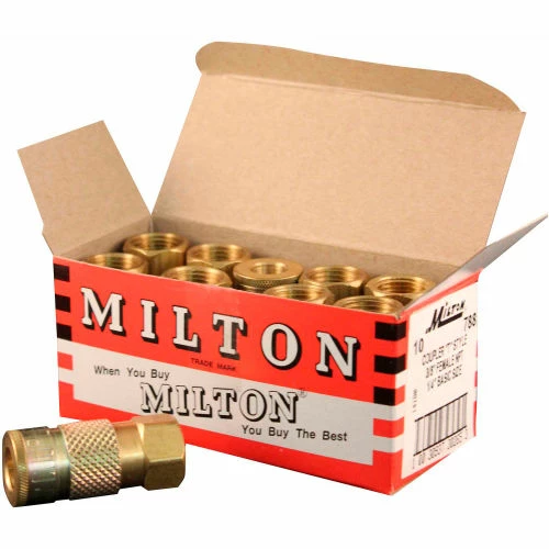 Milton 788 T Style Automotive Coupler 3/8" FNPT 10 Pack - Image 2