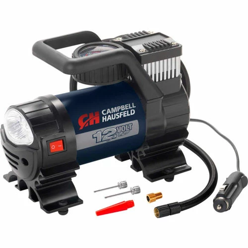 Campbell Hausfeld® AF010400, 12 Volt Inflator w/Safety Light, 150 PSI, 31" Hose