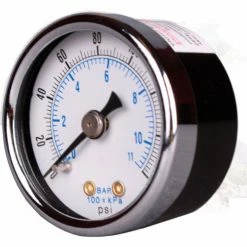 Arrow Pneumatics Arrow 1681, 2" Pressure Gauge with 1/8" NPT Connection, Center Back Mount, 0-160 PSI