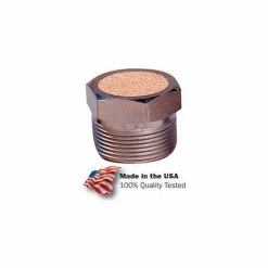 Arrow Pneumatics Arrow ASP-3BV, Pneumatic Breather Vent, Sintered Bronze, 40 Micron, 3/8” NPT, 150 PSI - Pkg Qty 10