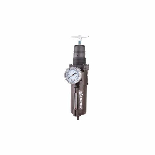 Arrow Pneumatics Arrow Integral Filter/Regulator With Gauge & Float Drain B754GTW, Zinc Bowl, 1/2" NPT, 250 PSI