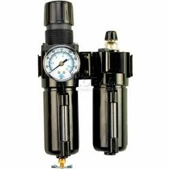 Arrow Pneumatics Arrow 3/4" Modular F/R & Lubricator W/End Ports C70356W, Gauge, Metal Bowl W/Sight, Manual