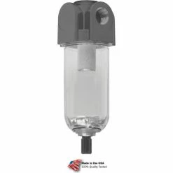 Arrow Pneumatics Arrow Mini Particulate Filter F300-01, Poly Bowl, 1/8" Npt, 150 Psi
