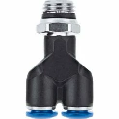 Aignep USA AIGNEP Male Y, 55320-12-3/8, 12mm Tube x 3/8" Swift-Fit Univ. Thread, Composite Body - Pkg Qty 10