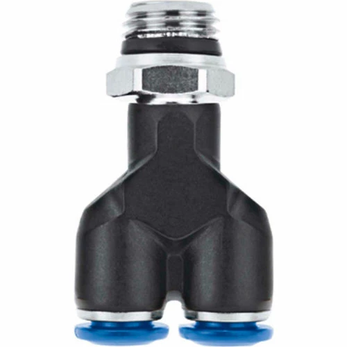 Aignep USA AIGNEP Male Y, 55320-6-1/8, 6mm Tube x 1/8" Swift-Fit Univ. Thread, Composite Body - Pkg Qty 10