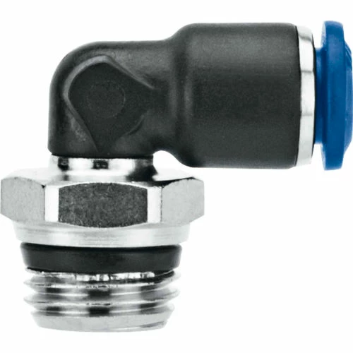 Aignep USA AIGNEP Swivel Elbow, 85110-04-32, 1/4" Tube x 10/32 Male UNF Thread, Composite Body - Pkg Qty 10