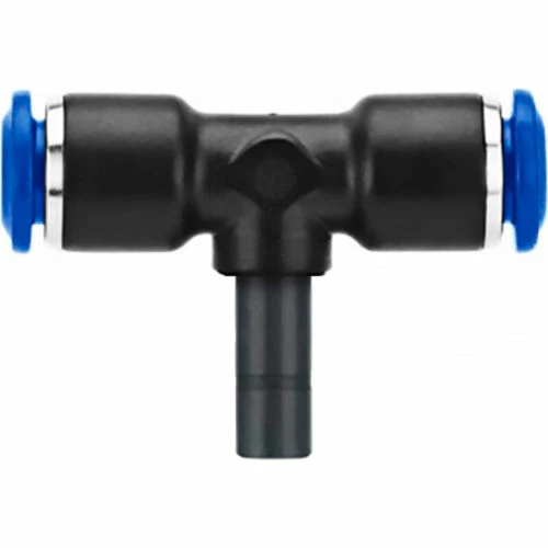 Aignep USA Plugin Tee 4mm Tube x 4mm Stud - Pkg Qty 10