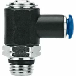Aignep USA AIGNEP Flow Control, 85953-04-04, Screw Adj., 1/4" Tube X 1/4" Swift-Fit, Composite Body