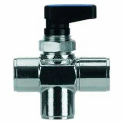 Aignep USA AIGNEP 3-Pos Mini Ball Valve 86700-02, Closed Center, 1/8" Female Nptf - Min Qty 4