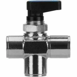 Aignep USA AIGNEP 3-Pos Mini Ball Valve 86710-04, Open Center, 1/4" Female Nptf - Min Qty 4