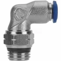 Aignep USA AIGNEP Swivel Elbow 87110-04-04, 1/4" Tube x 1/4" Swift-Fit Universal Thread - Pkg Qty 10