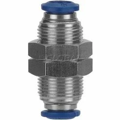 Aignep USA AIGNEP Bulkhead Union 88050-04, 1/4" Tube - Pkg Qty 10