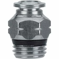 Aignep USA AIGNEP Straight Male, 89000-04-02, 1/4" Tube x 1/8" Swift-Fit Univ. Thread, Metallic Collet - Pkg Qty 10
