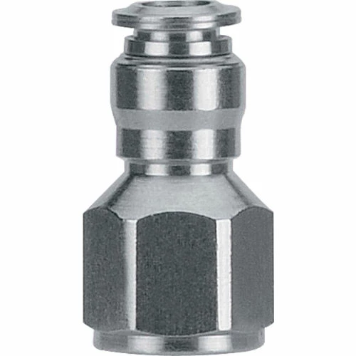 Aignep USA AIGNEP Straight Female, 89030-02-02, 1/8" Tube x 1/8" NPTF Female Thread, Metallic Collet - Pkg Qty 10