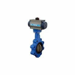 BI-TORQ 6" Lug Style Butterfly Valve W/ Buna Seals and Dbl. Acting Pneum. Actuator