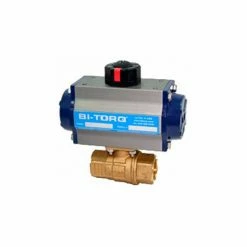 BI-TORQ 1/4" 2-Pc Brass NPT Ball Valve W/Dbl. Acting Pneum. Actuator