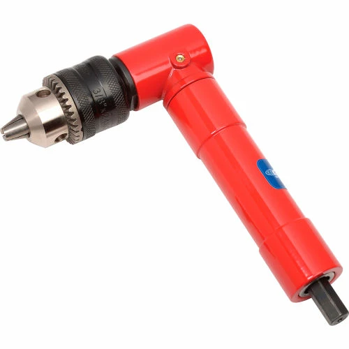 Global Industrial Right Angle Air Drill, Standard Keyed, 3/8" Chuck, 1800 RPM - Image 3