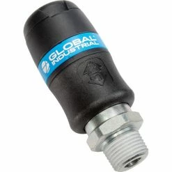 Global Industrial Safety Quick Coupling, Automotive Truflate Interchange, 1/4" MNPT - Pkg Qty 10