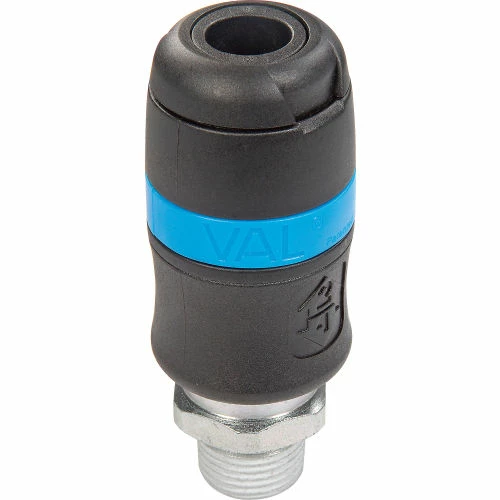 Global Industrial Safety Quick Coupling, European High Flow Interchange, 1/4" MNPT - Pkg Qty 10 - Image 3