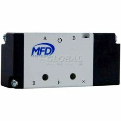 Bimba-Mead Air Pilot Valve M4A310-10, 5 Port, 2 Pos, Sgl Control, 3/8" NPT, 1/4" NPT Exh, Cv=1.67