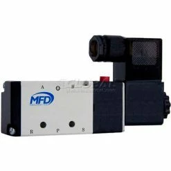Bimba-Mead Pilot Solenoid Valve M4V310-08-12VDC, 5 Port, 2 Pos, Single, 1/4" NPT, 12VDC, Cv=1.4