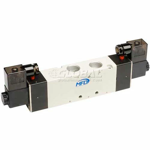 Bimba-Mead Pilot Solenoid Valve M4V430C-15-24VDC, 5 Port, 3 Pos, Dbl, 1/2" NPT, 24VDC, Cv=1.67