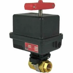 Gemini Valve® Brass Barstock Ball Valve W/600 Series 120AC Electric Actuator, 1/4"