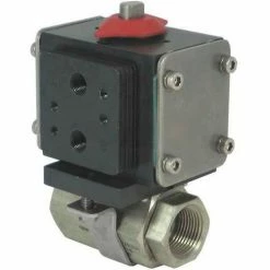 Gemini Valve® S/S Ball Valve W/500 Series Double-Acting Pneumatic Actuator, 3/4"