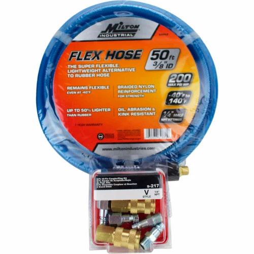 Milton Flex Hose & V Style Coupler & Plug Kit, 7 Piece - Image 4
