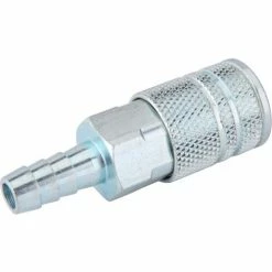 Freeman Tools Freeman Industrial Barbed Coupler With Clamp Z1414IBC, 1/4" x 1/4", Zinc