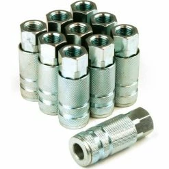 Primefit Lincoln Steel Coupler 1/4" x 1/4" Female NPT - Pack of 10