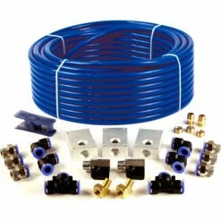 Primefit Air Piping System, 26-Piece Air Push To Connect Union with 1/2" x 100' Nylon Tubing