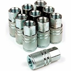 Primefit M-Style 6-Ball Coupler 1/4" x 1/4" Female Steel - Pack of 10