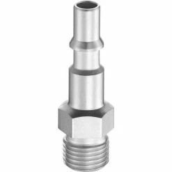 Prevost Stainless Steel 1/4" Plug with ISO 6150 Profile & 1/4" MNPT Connection Used with CSM Coupler - Pkg Qty 10