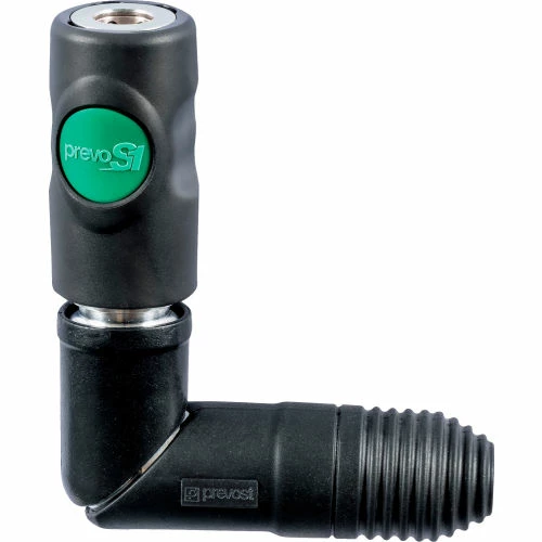 Prevost Prevo S1 Safety Swivel Quick Coupling 3/8" - High Flow Interchange & 1/4" FNPT Connection