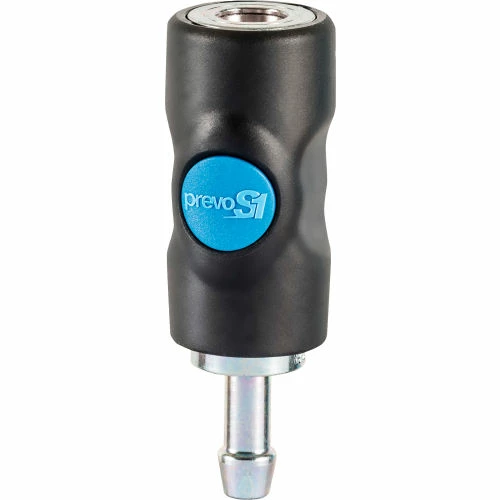 Prevost Prevo S1 Safety Quick Coupling - 1/4" Industrial Interchange with 3/8" Hose Barb Connection - Pkg Qty 10