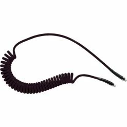 Prevost Polyurethane Spiral Hose 20' Black with Non-Scratch Fittings and 1/4" MNPT THD Connections