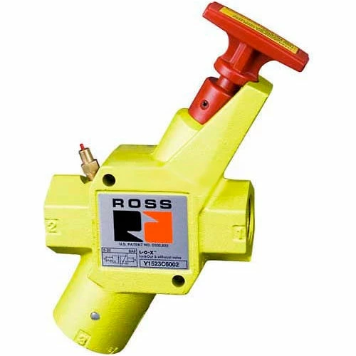 ROSS® Manual L-O-X® Pneumatic Lockout Valve Y1523C4002, 1/2" NPT